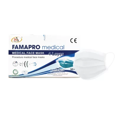 Khẩu Trang Y Tế 4 Lớp Nam Anh Trắng